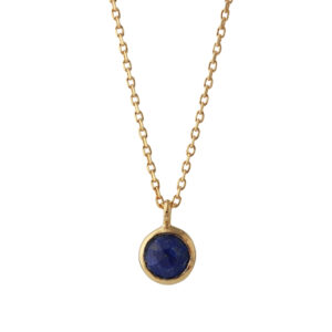 CS1382LL Campur goud op zilver collier Lapis Lazuli