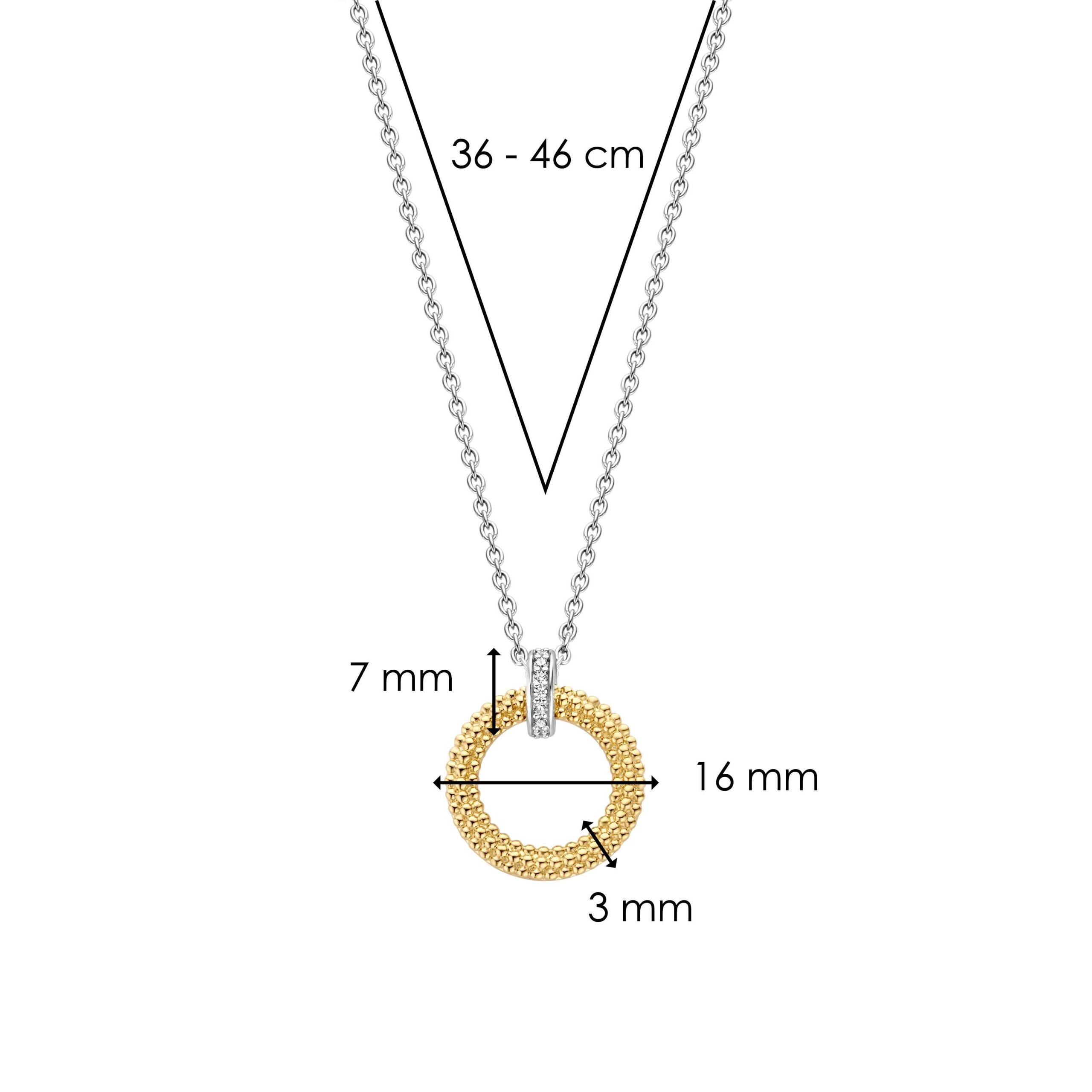 3999ZY- 42 Tisento zilveren-verguld collier met hanger - Afbeelding 4