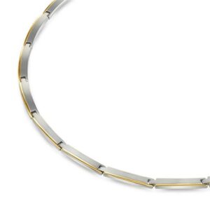 08028-02 Boccia titanium verguld collier