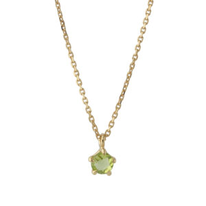 CS1791P Campur goud op zilver collier Peridot