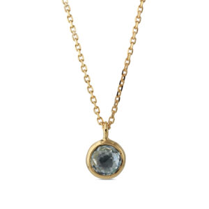CS1382T Campur goud op zilver collier Topaas
