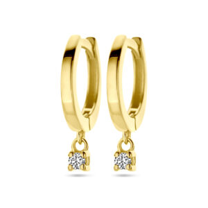 40.30494 KA gouden klapoorringen Diamant 0.06 H-SI