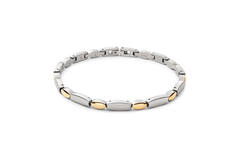 03068-02 Boccia schakelarmband titanium bicolor 21cm