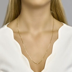 40.03924 KA geelgouden collier venetiaan 60cm 0,8mm