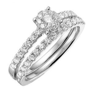 GJ1876 Pas witgouden ring diamant 39-0.56crt maat 56 18kt