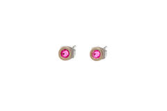 05080-02 Boccia titanium oorknoppen rose zirkonia