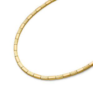 08081-03 Boccia schakelcollier titanium verguld 45cm