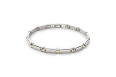 03067-02 Boccia schakelarmband titanium bicolor 21cm