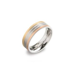 0135-03 Boccia ring titanium tricolor maat 54