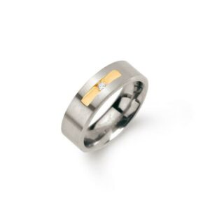 0101-08  Boccia ring diamant 0.03ct  maat 58