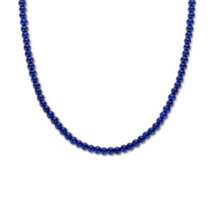 13.35743 KA Zilveren collier blauwe kralen 40-44cm *