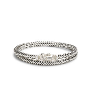 044  D- Buddha to Buddha Armband Ben Mini Double zilver