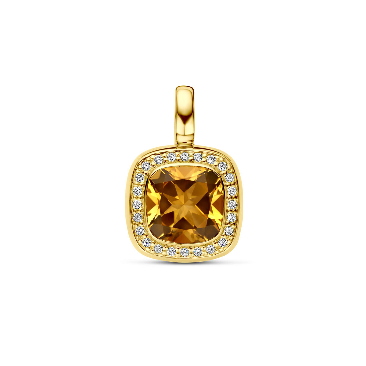 40.30629 KA Geelgouden diamant 0.14 ct citrien hanger