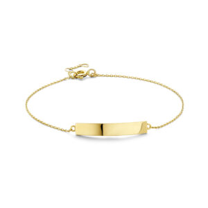 40.25363 KA Geelgouden graveerarmband 16.5 + 2 cm