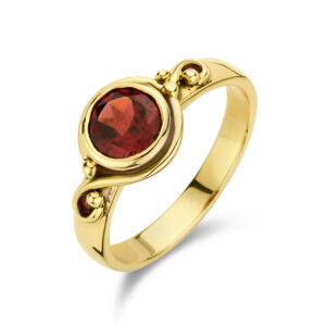 40.27315 KA geelgouden ring granaat maat 17,25