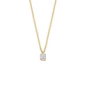 LG3015Y Blush Geelgouden collier met ovaale LAB diamant 0.15 TW/VS