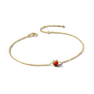 40.25752KA Geelgouden armband robijn juli 3,5mm 15,5-17-18,5cm