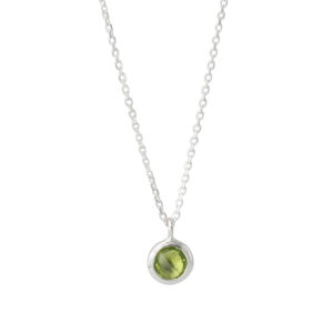 CS1386P Campur zilveren collier Peridot