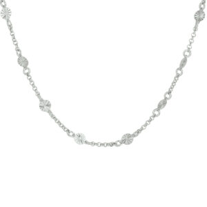 13.32607 KA Zilveren collier anker plaatje 40-43 cm*