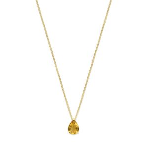 40.30717 KA Geelgouden collier Citrien 42-44 cm