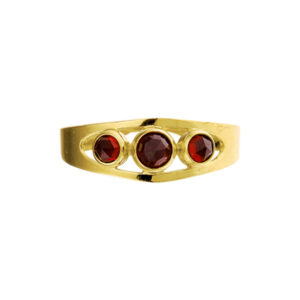 40.15508 KA Geelgouden ring granaat 17,5