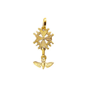 40.05501 Geelgouden hanger hugenoot kruis massief 26mm