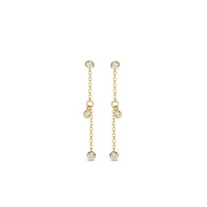 OG117150 Excellent gouden oorhangers 0.24 H/SI diamant