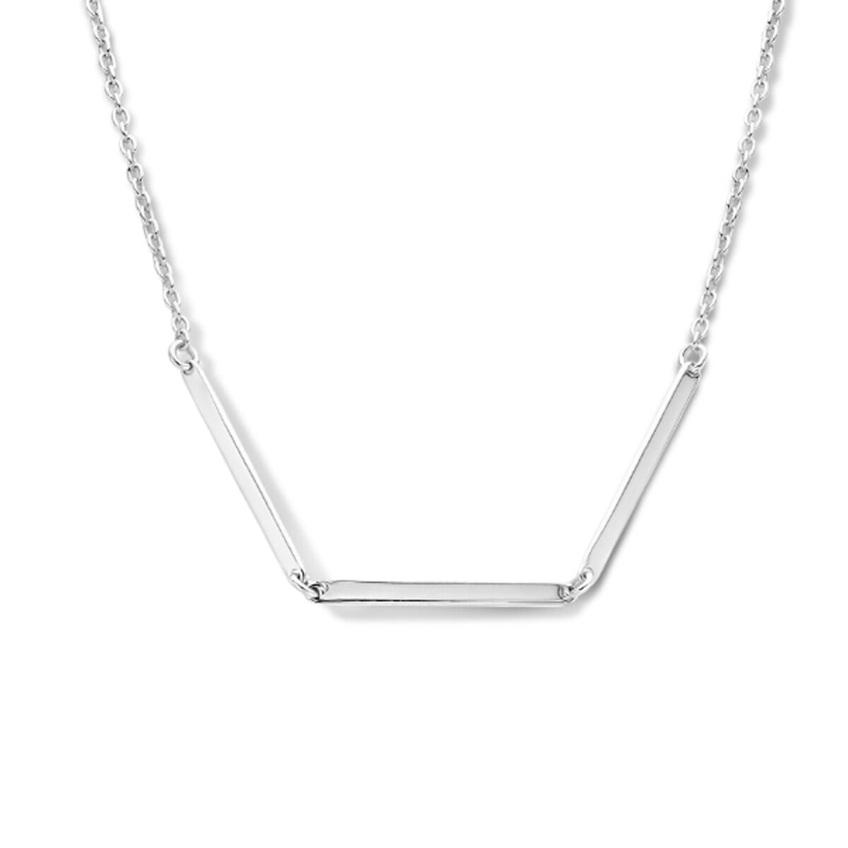 13.34821 KA Zilveren collier balkjes 1.6mm 40-44 cm*
