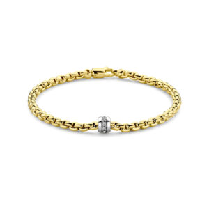 40.32299 KA Bi-color gouden Armband diamant 19cm 0.12ct H/SI