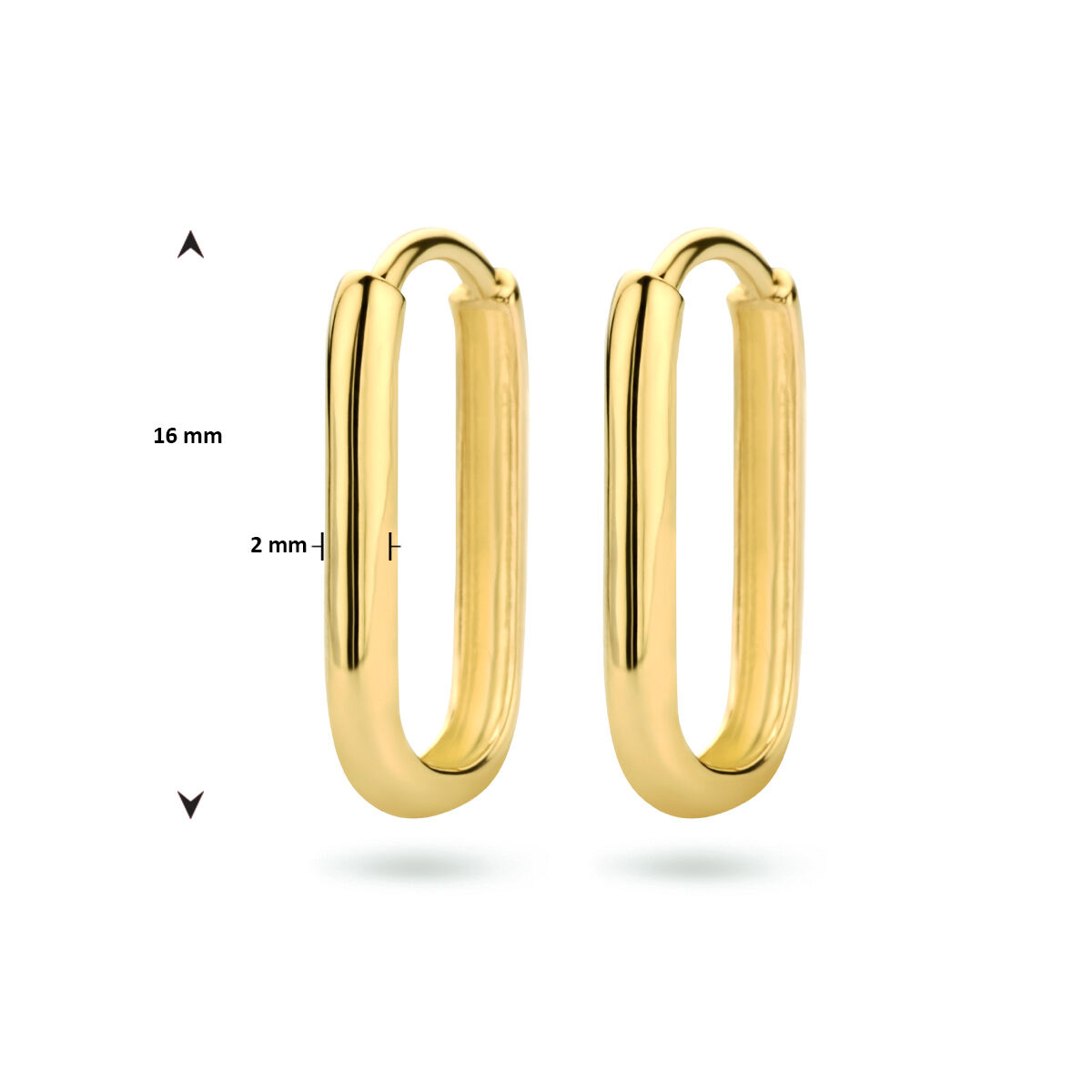 40.24451 KA Geelgouden klapoorringen paperclip - Afbeelding 4