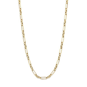 40.28531KA Geelgouden collier anker/paperclip 42cm 4mm