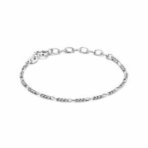 13.37039 KA Zilveren figaro armband 13+3cm