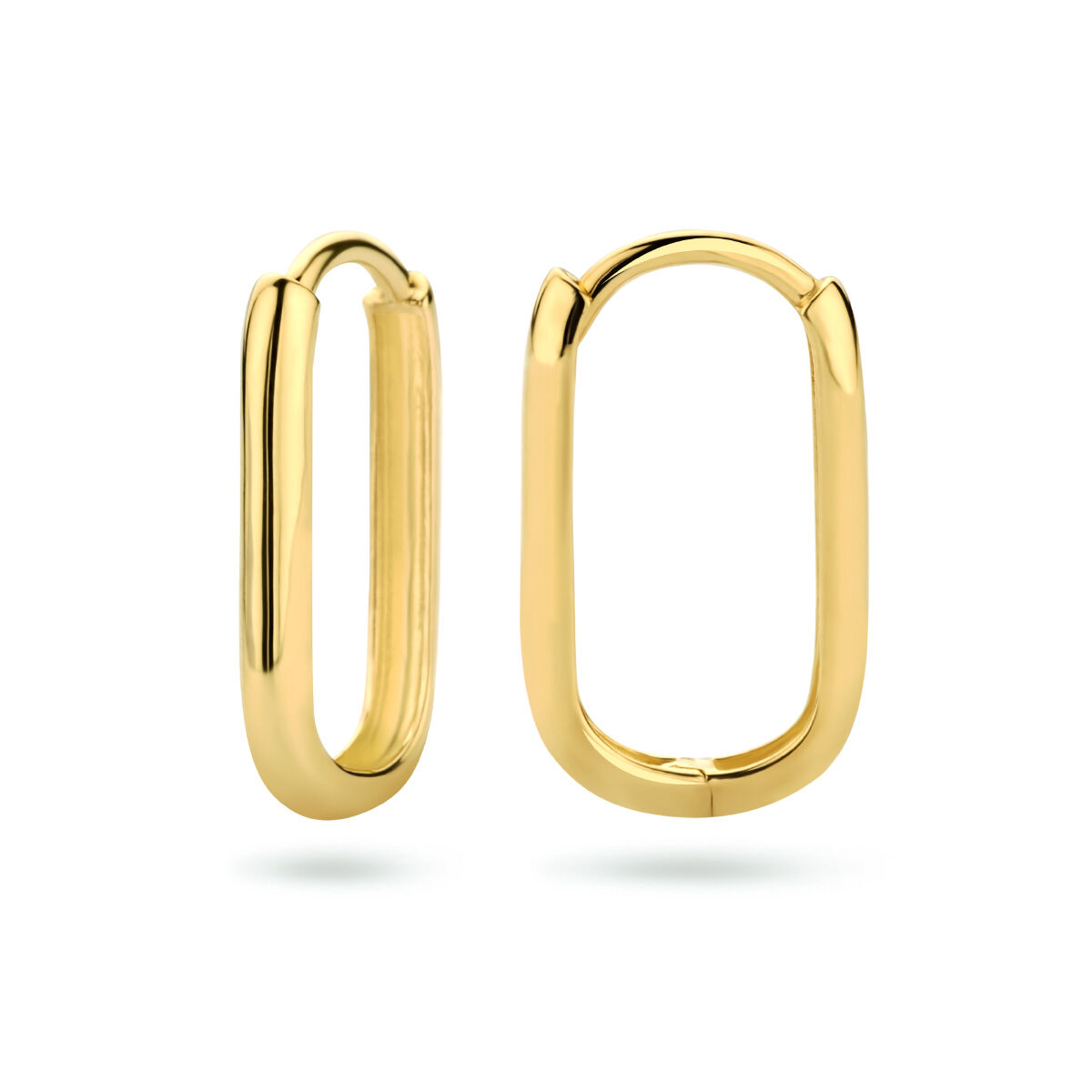 40.24451 KA Geelgouden klapoorringen paperclip - Afbeelding 3