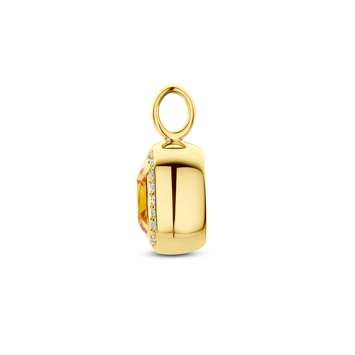 40.30629 KA Geelgouden diamant 0.14 ct citrien hanger - Afbeelding 3