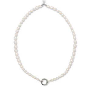 032 45cm - Buddha to Buddha Necklace Barbara XS Pearl Silver