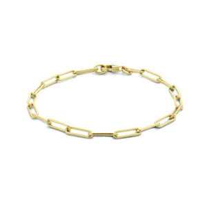 40.23789 KA Geelgouden armband paperclip 19.5cm 3.6mm