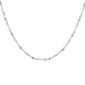 13.35671 KA Zilveren Collier singapore en bolletjes 2,5 mm 60cm*