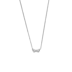 13.41838 KA Zilveren zirkonia collier strikje 42-45cm
