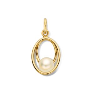 HB137519 Excellent Geelgouden hanger parel