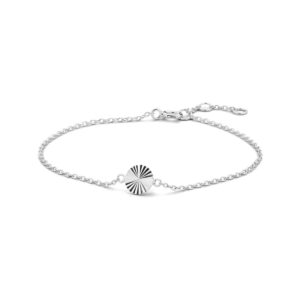13.34629 KA Zilveren armband met tussenoog 18.5 cm