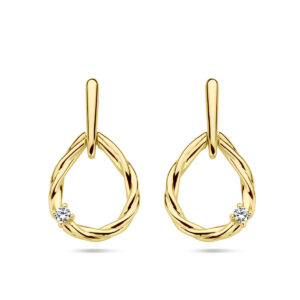 40.28831 KA Geelgouden oorhangers diamant 0.03ct h si*