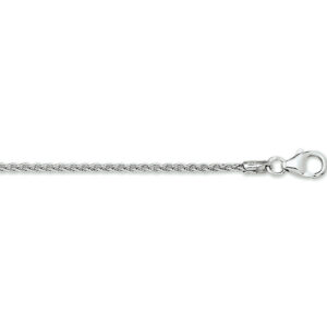 41.01601 KA Witgouden collier vossestaart 45 cm*