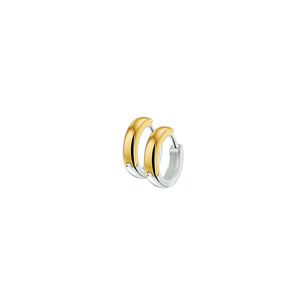 42.00198 KA Bi-color gouden klapoorringen bol