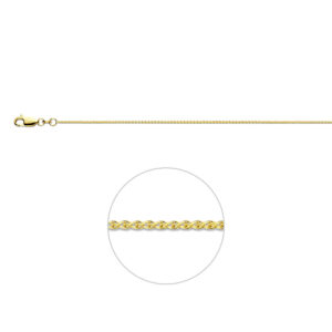 40.17019 KA Geelgouden collier vossenstaart 45cm 1mm