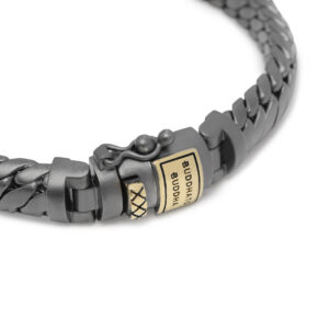 J070 BRG E+ Buddha armband Ben XS Black Rhodium zilver/goud
