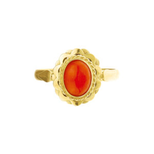40.15444 KA Geelgouden ring koraal maat 18