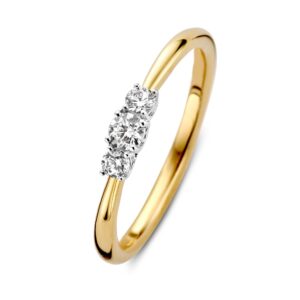 RX417253 Excellent Geelgouden ring 0.24 H/SI diamant maat 56