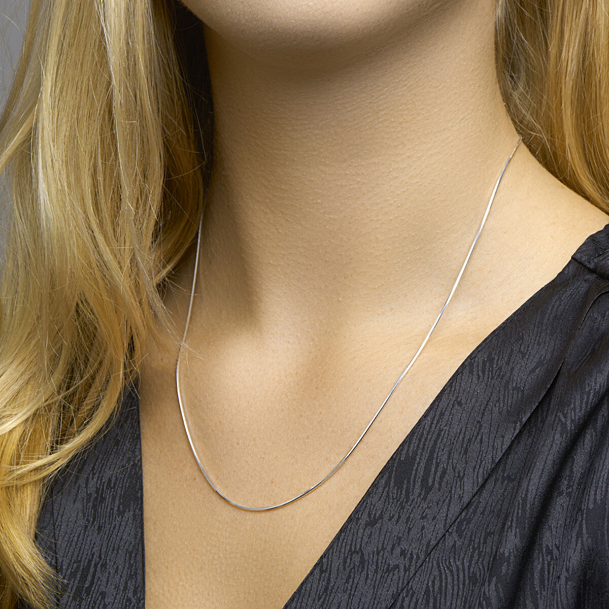 10.08119 KA Zilveren slangcollier 8 zijdig 1,0mm 50cm - Afbeelding 2