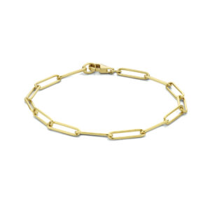 40.23790 KA Geelgouden armband paperclip 19cm 3,9mm