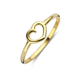 40.17920 KA geelgouden ring hart maat 16,5